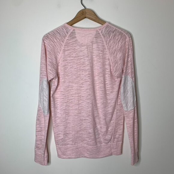 Aritzia Wilfred Free Long Sleeve Henley Top Heathered Burn out Pink Size XS - Picture 4 of 12